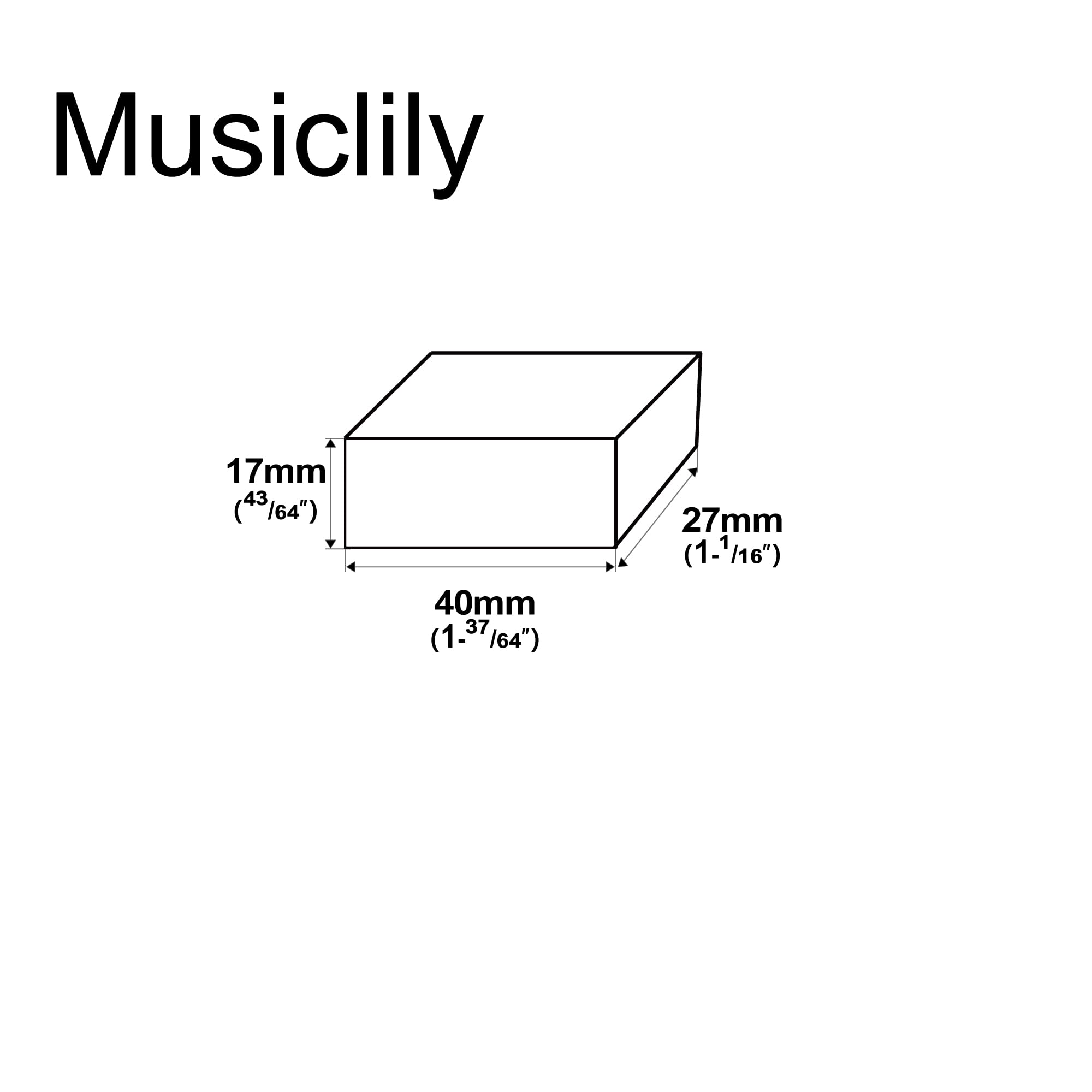 Musiclily Pro 40x27x17mm Self-Adhesive EVA Foam Pickup Height Adjustment Anti-Vibration Foam for P-Bass Pickup, Black (Set of 10